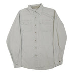 WRANGLER Mens Beige Cotton Blend Casual Shirt M Long Sleeve Button Front