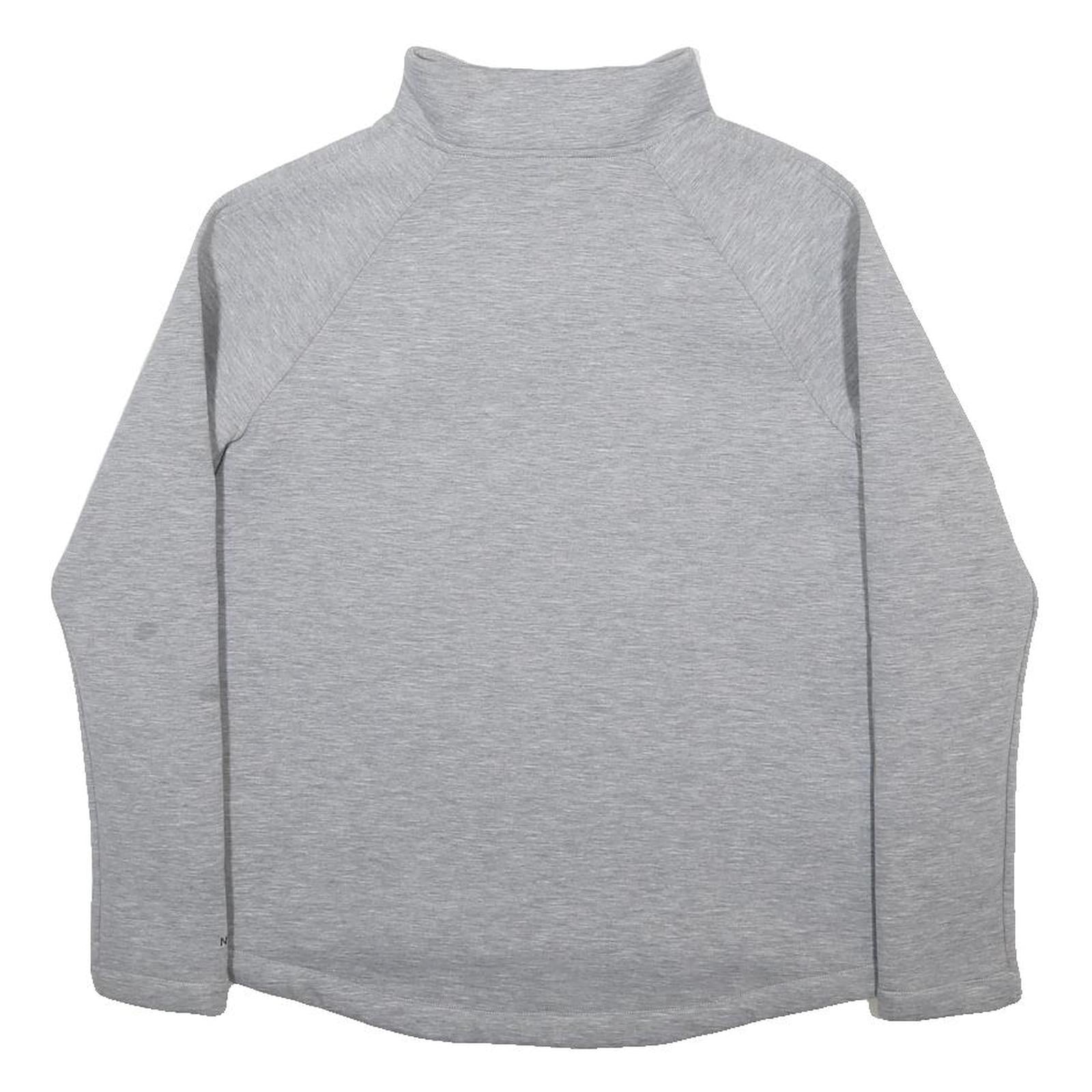 THE NORTH FACE Womens Grey 1/4 Zip M Sweatshirt Pullover Lightweight Activewear
