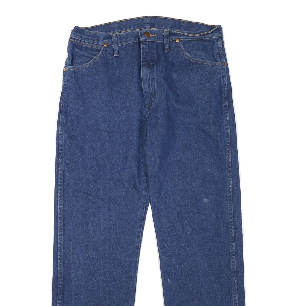 WRANGLER Womens Jeans Blue Regular Straight Denim Medium W34 L31 Classic Cotton