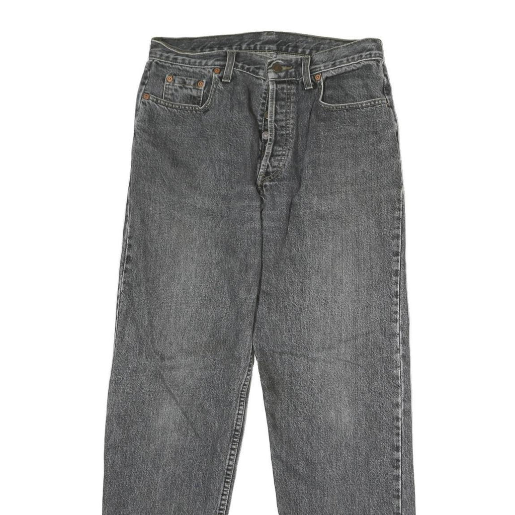 LEVI'S Mens Jeans Black Regular Straight Denim Medium W30 L30 Classic Button Fly