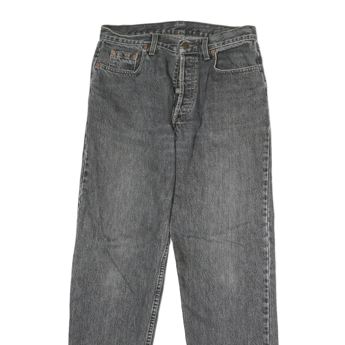 LEVI'S Mens Jeans Black Regular Straight Denim Medium W30 L30 Classic Button Fly