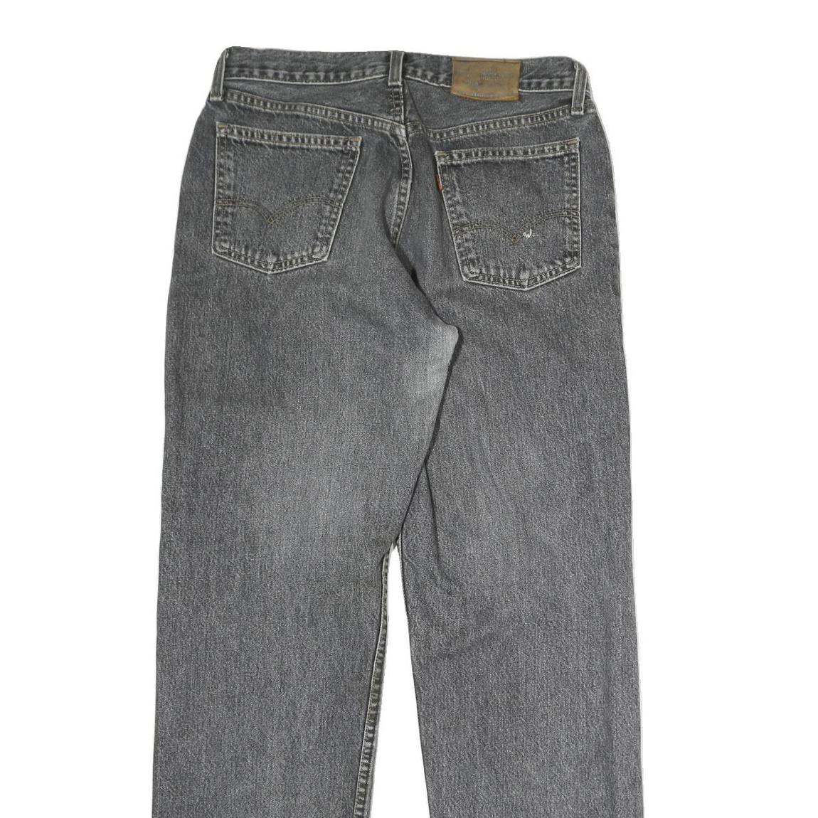 LEVI'S Mens Jeans Black Regular Straight Denim Medium W30 L30 Classic Button Fly