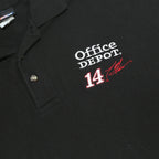 NASCAR Mens Black Office Depot 14 Short Sleeve Polo Shirt 2XL Cotton Casual