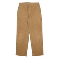 CARHARTT Mens Cotton Canvas Beige Loose Straight Trousers W36 L34 Workwear