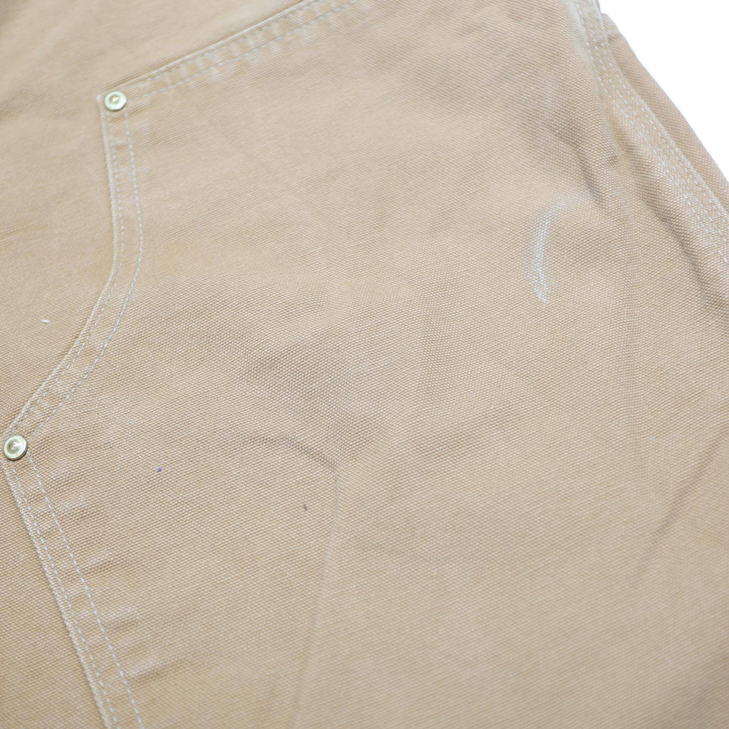 CARHARTT Mens Cotton Canvas Beige Loose Straight Trousers W36 L34 Workwear