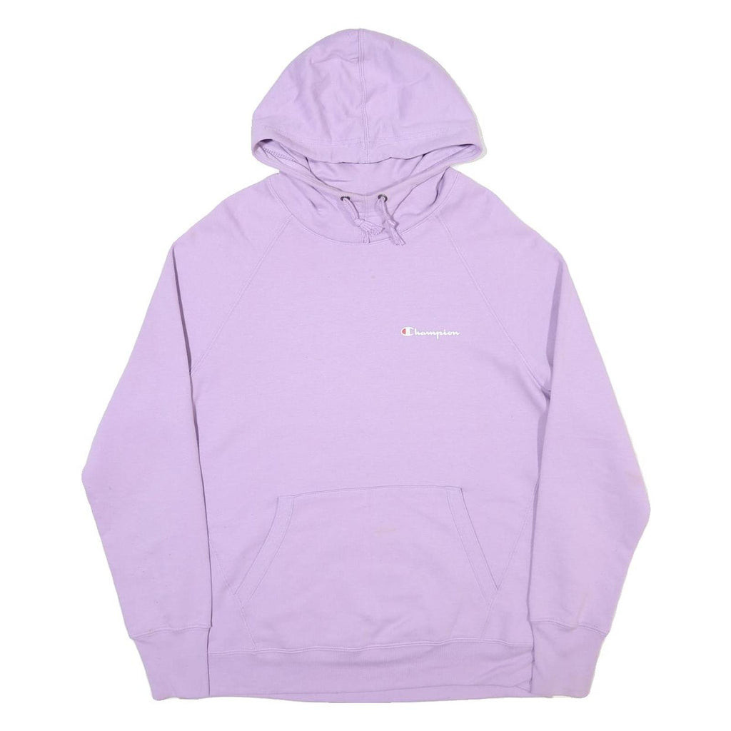 CHAMPION Mens Purple Pullover Hoodie L Cotton Blend Casual Streetwear