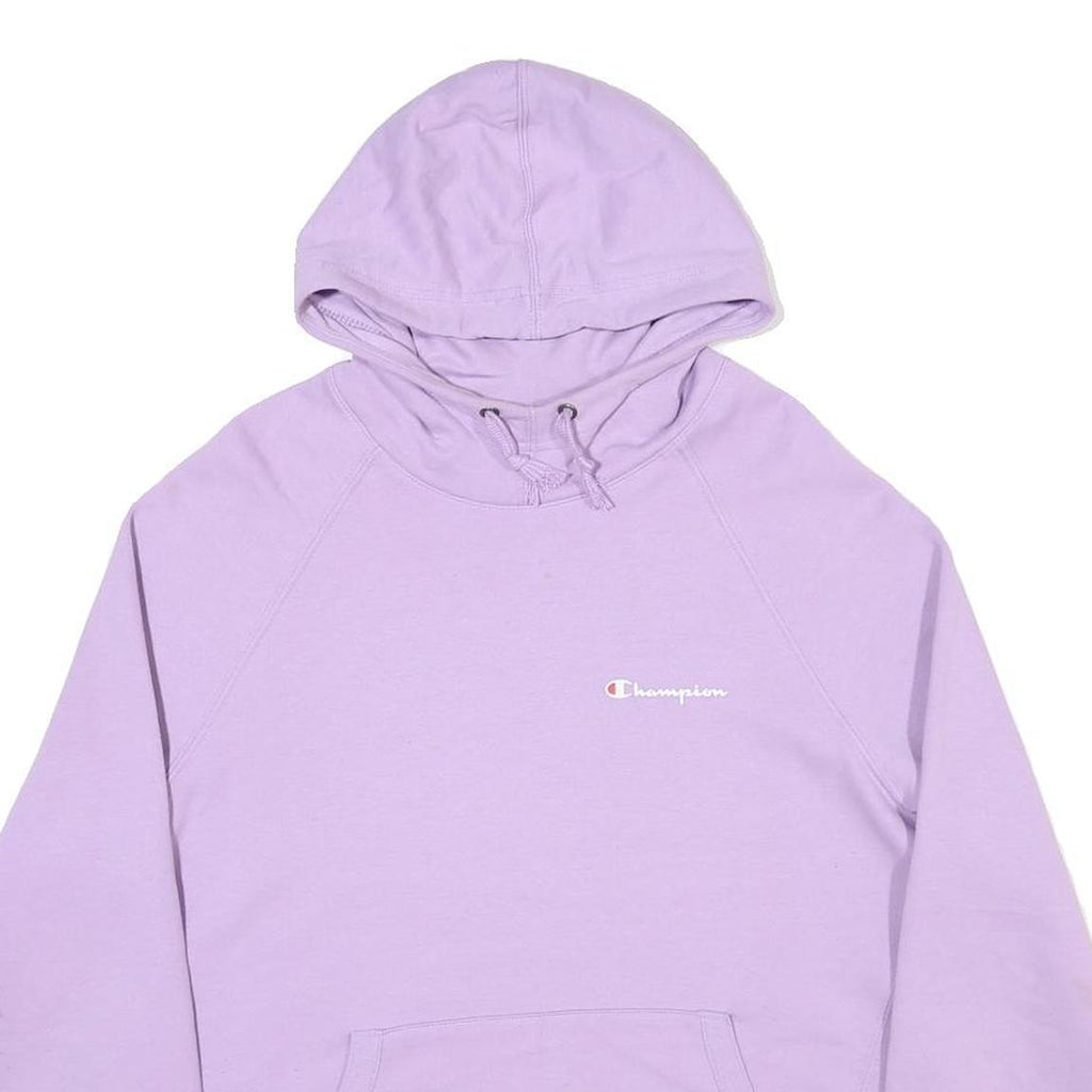 CHAMPION Mens Purple Pullover Hoodie L Cotton Blend Casual Streetwear