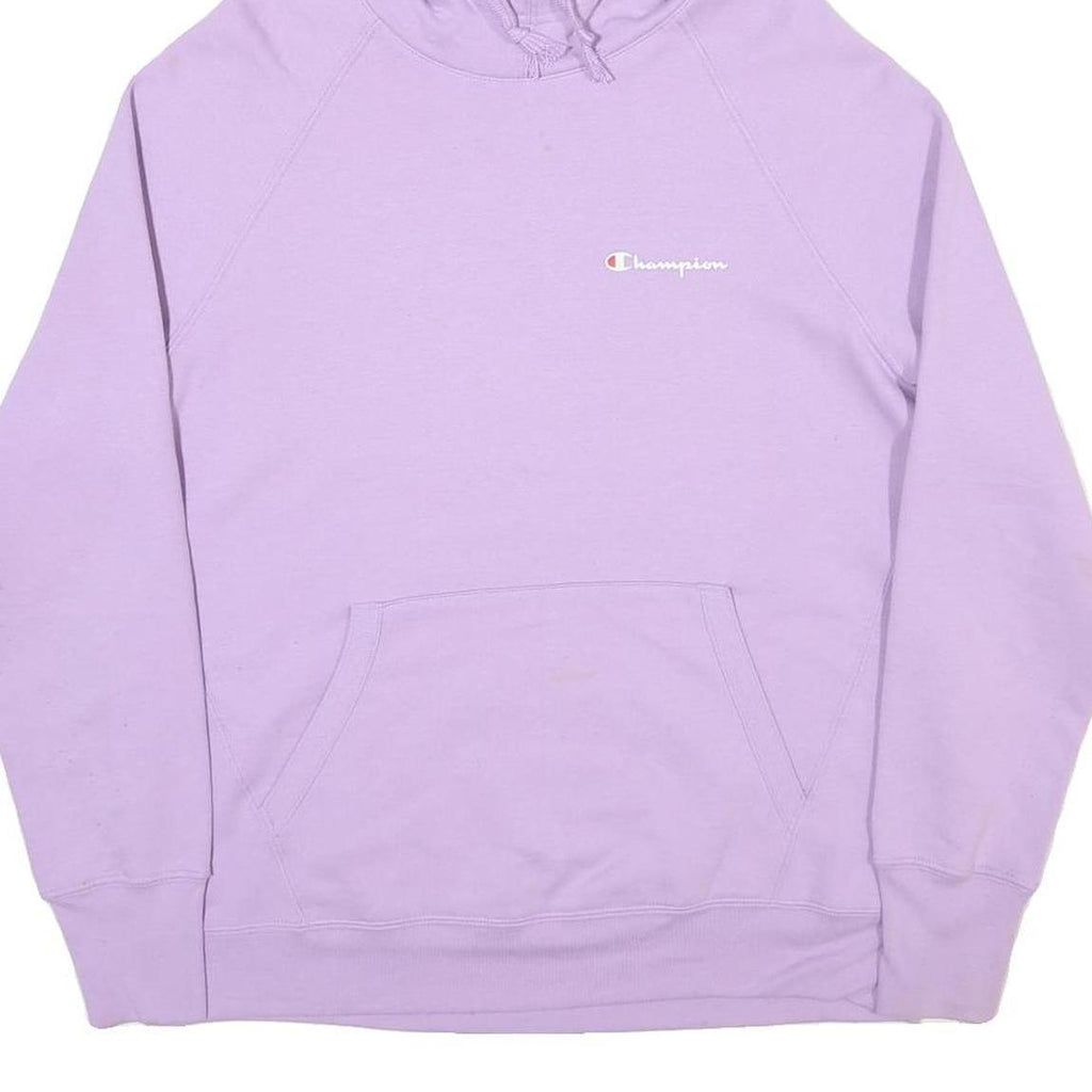 CHAMPION Mens Purple Pullover Hoodie L Cotton Blend Casual Streetwear