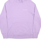 CHAMPION Mens Purple Pullover Hoodie L Cotton Blend Casual Streetwear