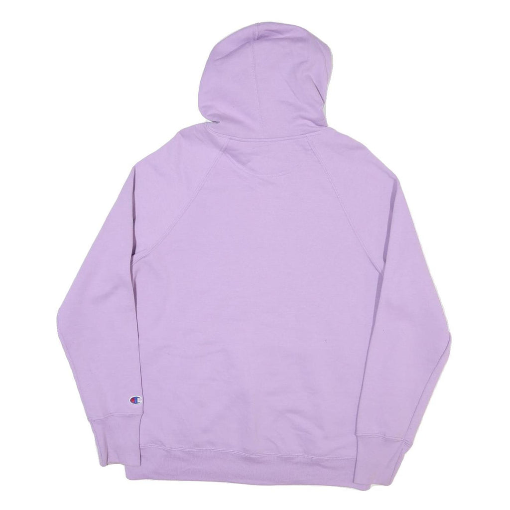 CHAMPION Mens Purple Pullover Hoodie L Cotton Blend Casual Streetwear
