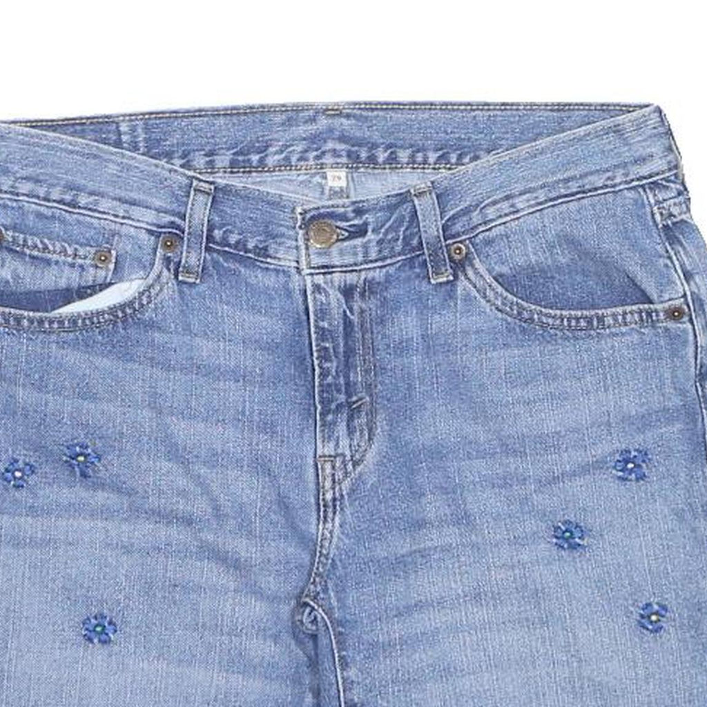 LEVI'S Womens Denim Blue Casual Shorts Embroidered M W29 Summer