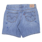 LEVI'S Womens Denim Blue Casual Shorts Embroidered M W29 Summer