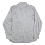 BEN SHERMAN Mens Grey Plain Shirt M Button Down Collar Long Sleeve Classic Fit