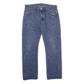 LEVI'S 501 Mens Jeans Blue Classic Straight Denim Medium W36 L32 Button Closure