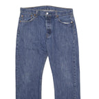 LEVI'S 501 Mens Jeans Blue Classic Straight Denim Medium W36 L32 Button Closure