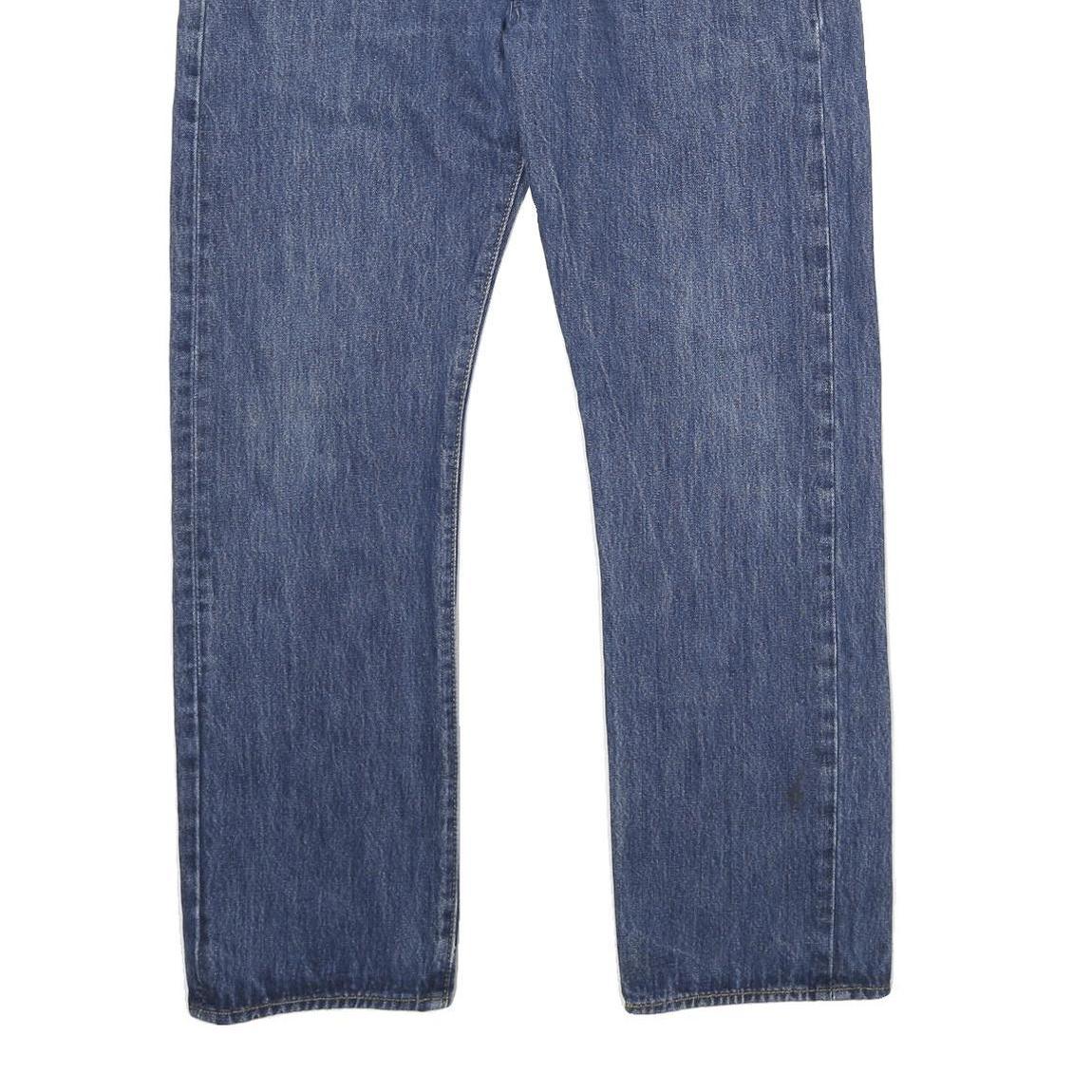 LEVI'S 501 Mens Jeans Blue Classic Straight Denim Medium W36 L32 Button Closure