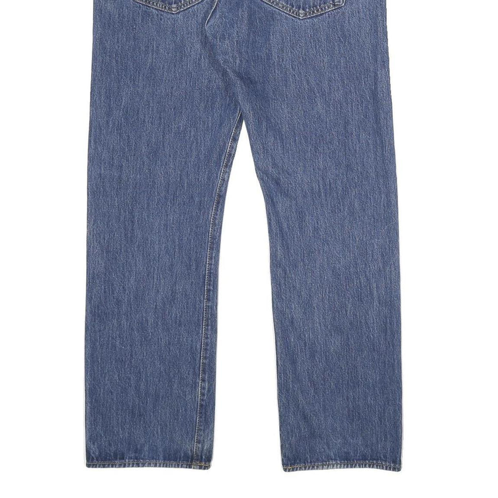 LEVI'S 501 Mens Jeans Blue Classic Straight Denim Medium W36 L32 Button Closure