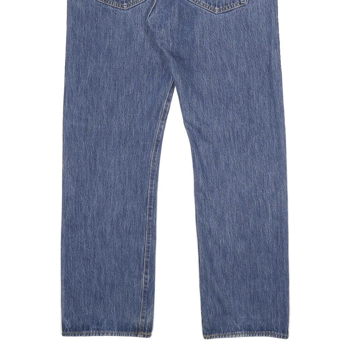 LEVI'S 501 Mens Jeans Blue Classic Straight Denim Medium W36 L32 Button Closure