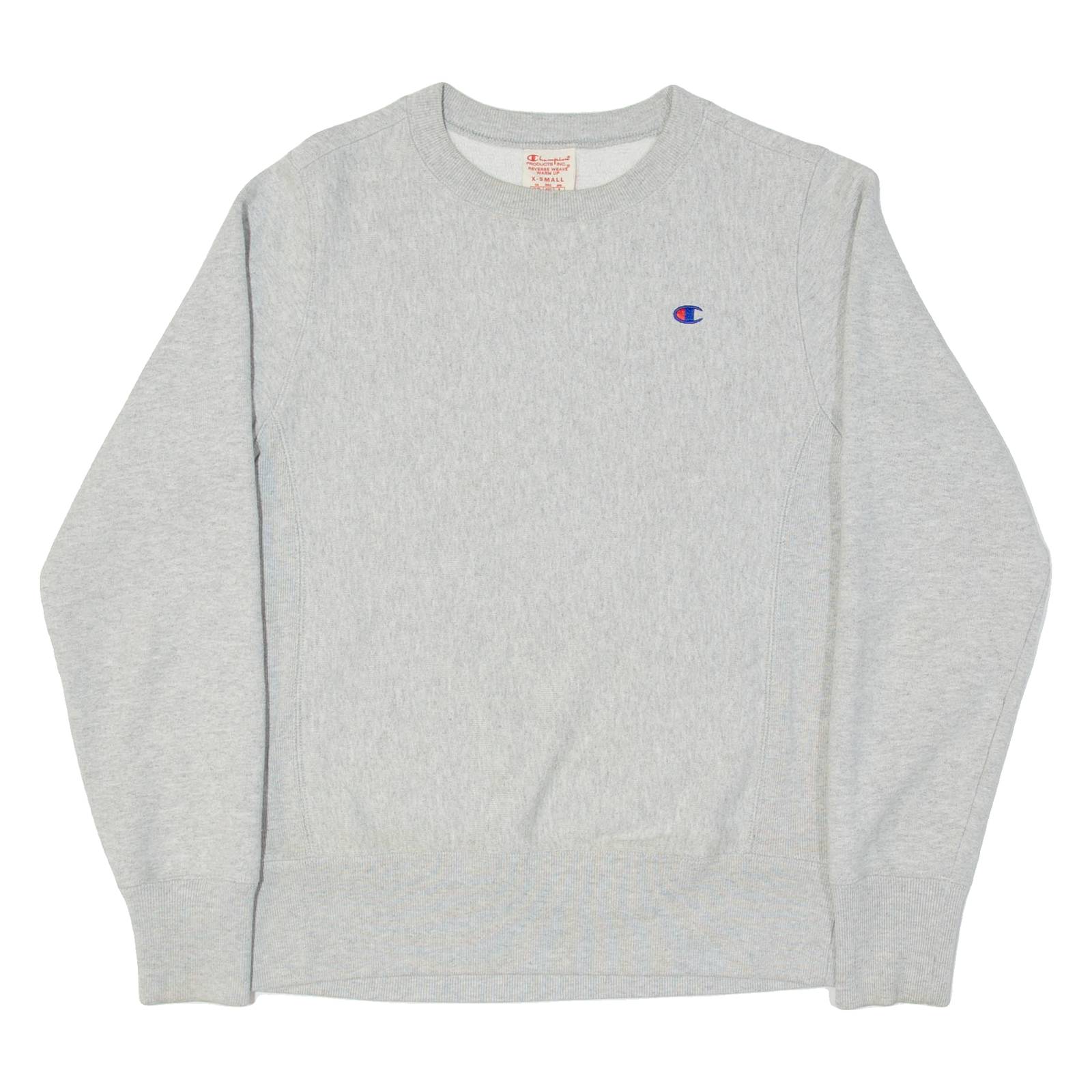 CHAMPION REVERSE WEAVE Warm Up Mens Sweatshirt Grey XS