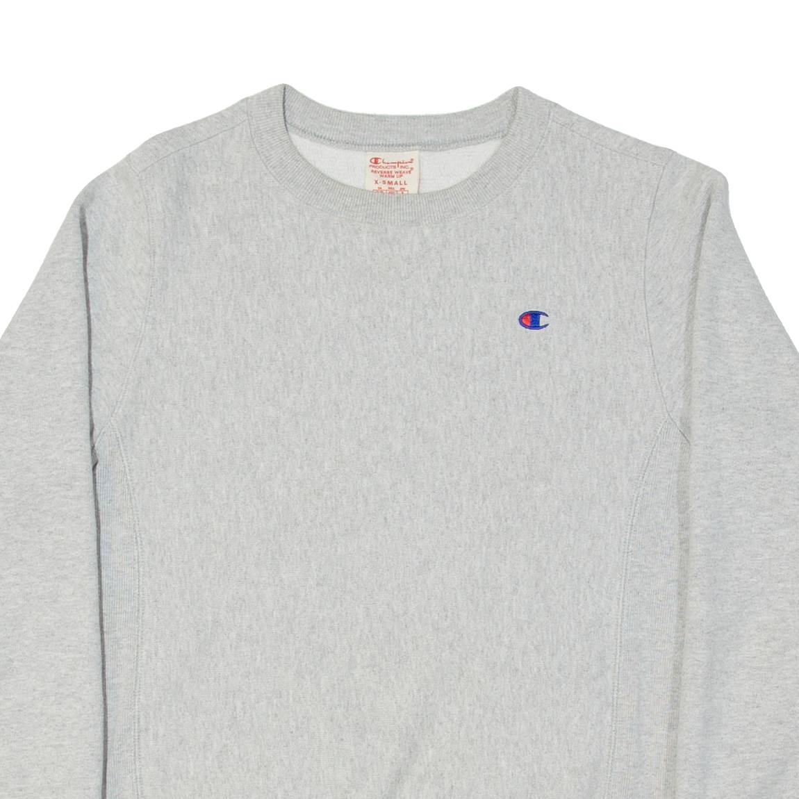 CHAMPION REVERSE WEAVE Warm Up Mens Sweatshirt Grey XS