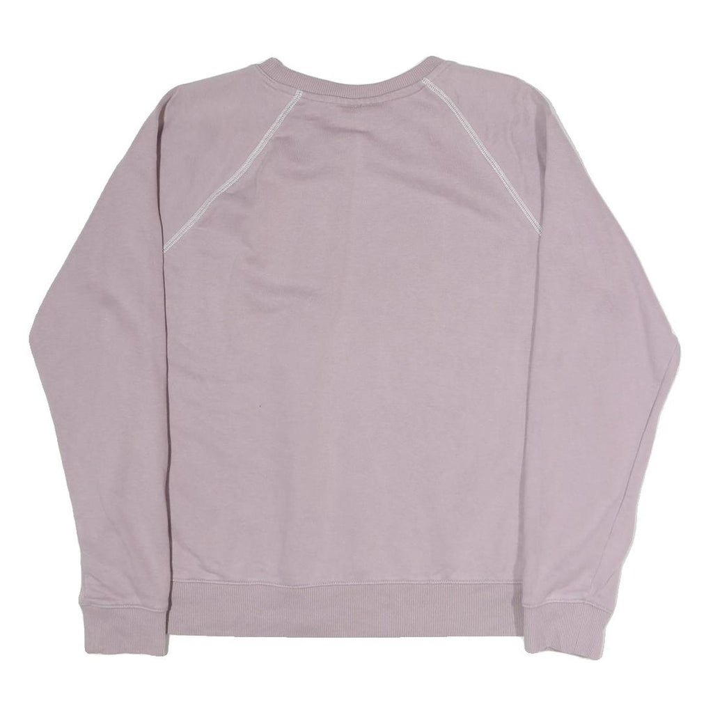 FILA Womens Pink XL Crew Neck Cotton Sweatshirt Logo Patch Casual Pullover