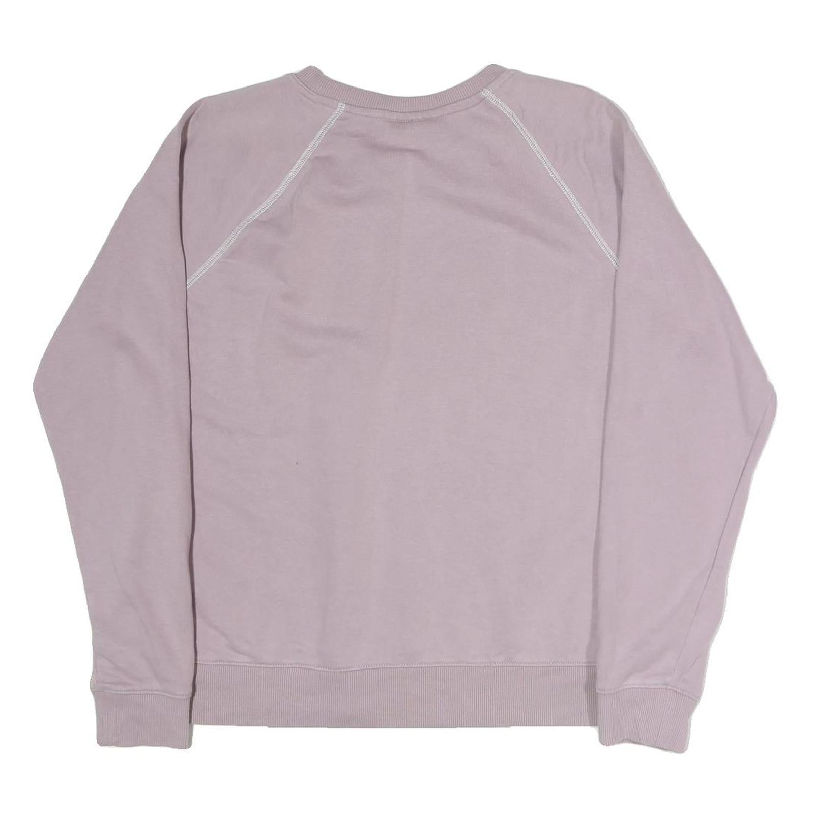 FILA Womens Pink XL Crew Neck Cotton Sweatshirt Logo Patch Casual Pullover