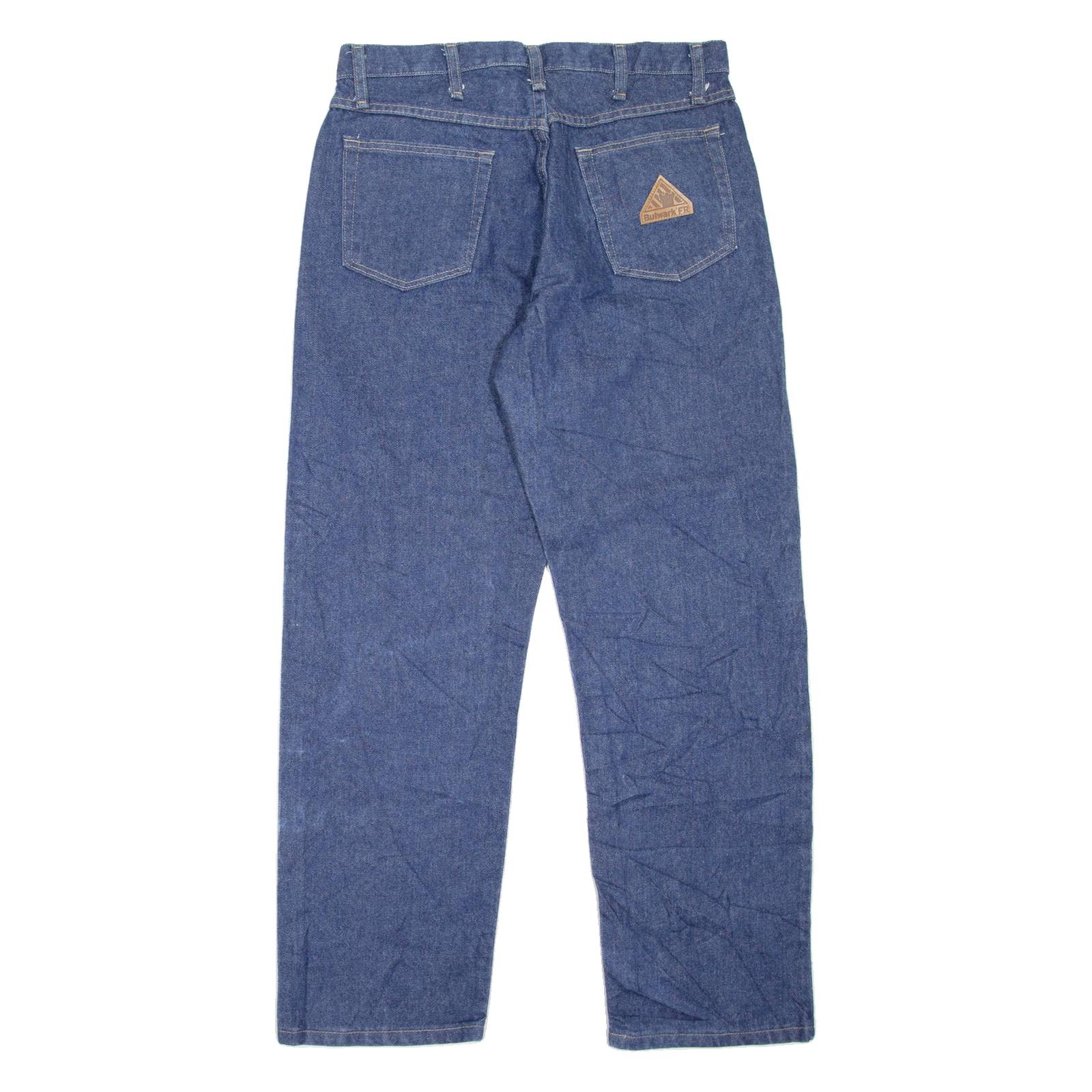 BULWARK Workwear Mens Jeans Blue Regular Tapered W33 L30