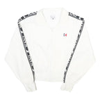 KARL KANI Womens White & Black Logo Track Jacket M Nylon Zip Lightweight