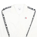 KARL KANI Womens White & Black Logo Track Jacket M Nylon Zip Lightweight