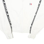 KARL KANI Womens White & Black Logo Track Jacket M Nylon Zip Lightweight