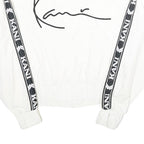 KARL KANI Womens White & Black Logo Track Jacket M Nylon Zip Lightweight