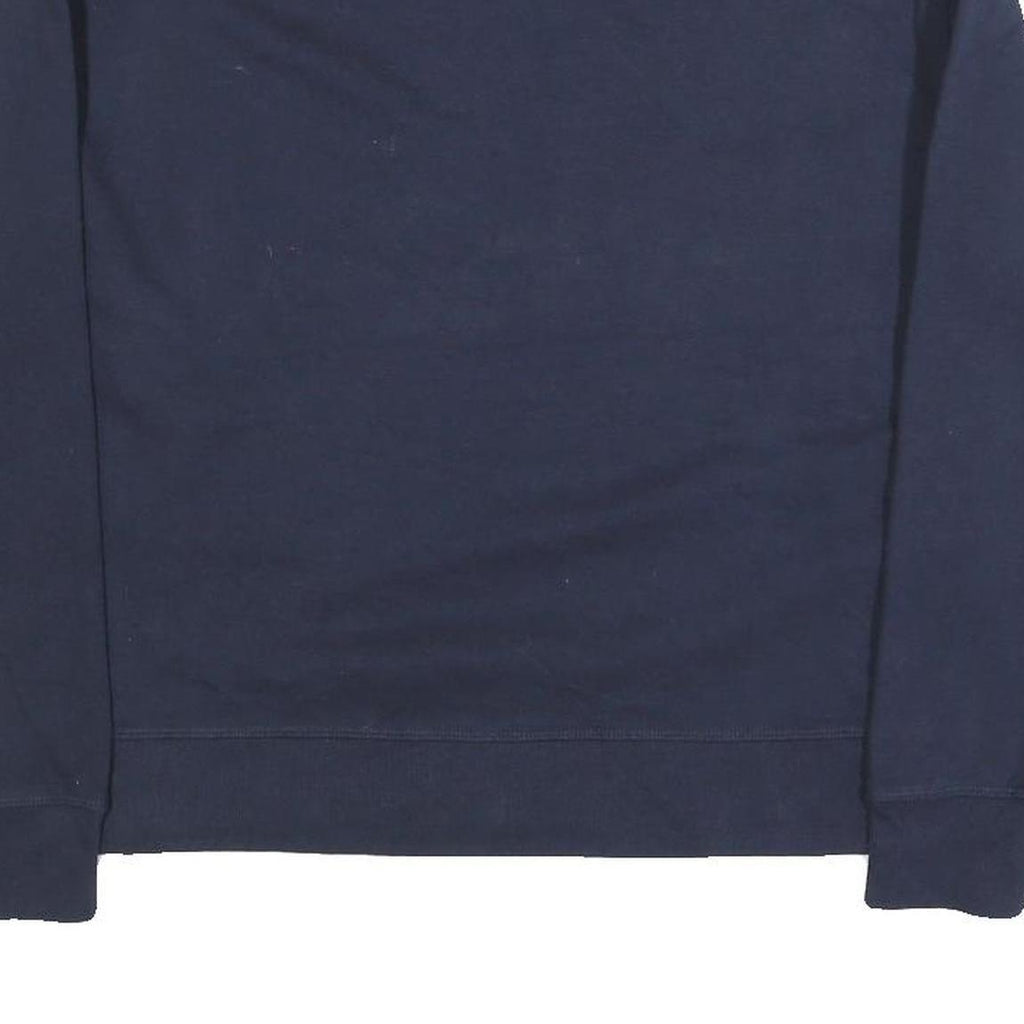 REEBOK Womens Navy Blue Cotton Blend Crew Neck Sweatshirt M Classic Fit Logo