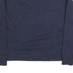REEBOK Womens Navy Blue Cotton Blend Crew Neck Sweatshirt M Classic Fit Logo