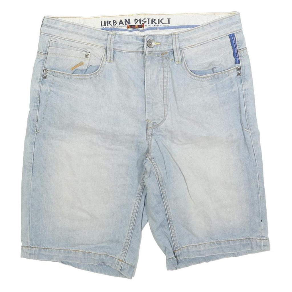 URBAN DISTRICT Mens Shorts Blue Casual M W34 Cotton Blend Comfortable Style