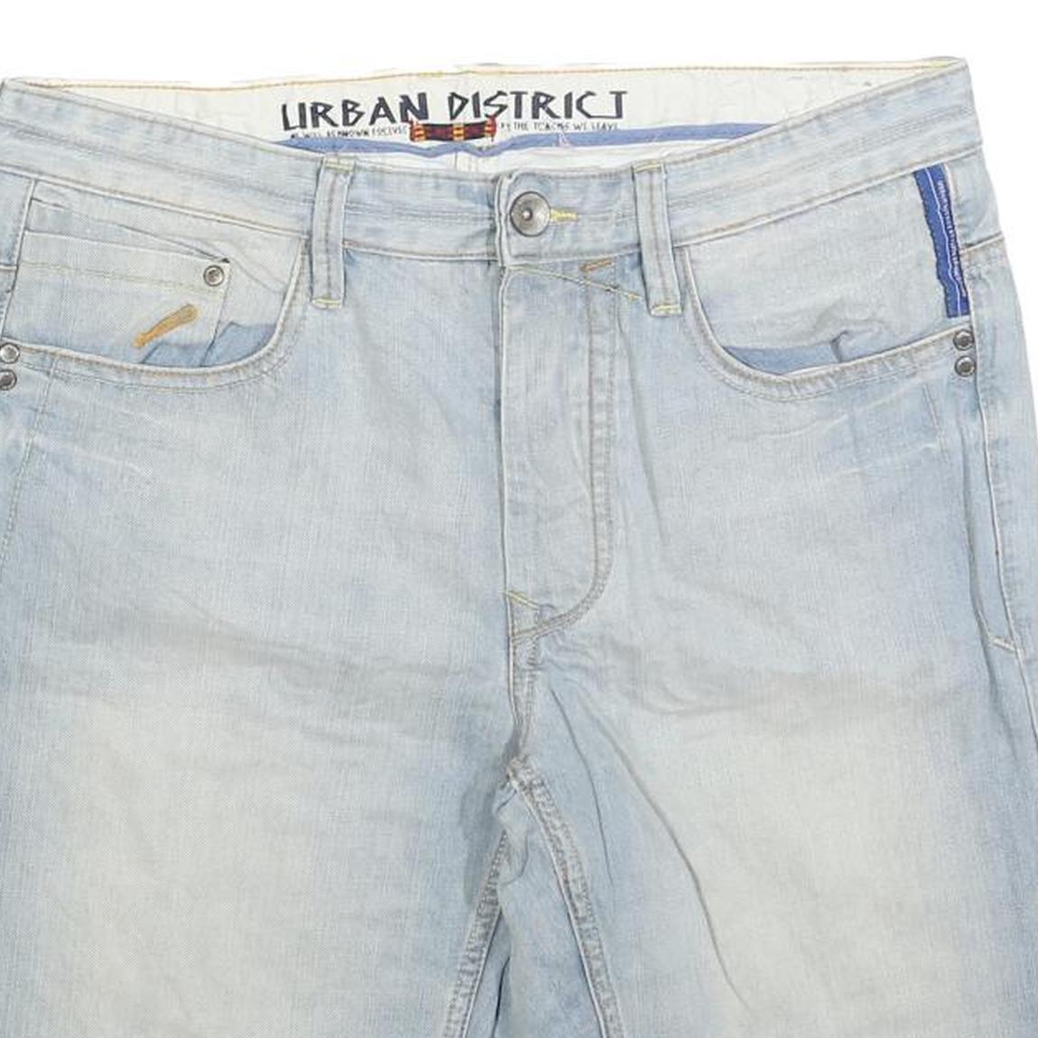 URBAN DISTRICT Mens Shorts Blue Casual M W34 Cotton Blend Comfortable Style