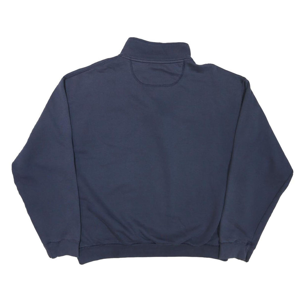 JANSPORT Mens Navy UC Davis Alumni Half Zip Sweatshirt L Cotton Blend Casual