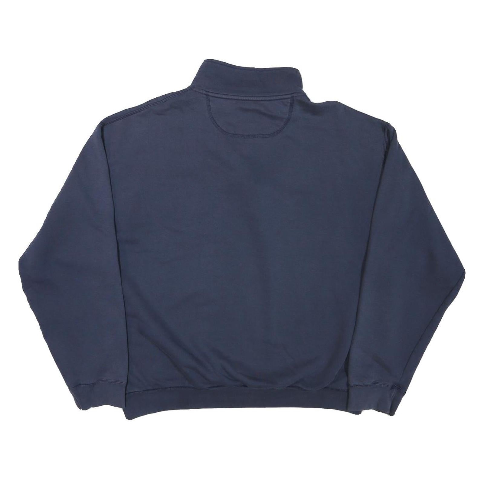 JANSPORT Mens Navy UC Davis Alumni Half Zip Sweatshirt L Cotton Blend Casual