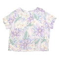 JACLYN SMITH Womens Purple Printed Top Short Sleeve Round Neck XL Rayon Summer