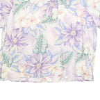 JACLYN SMITH Womens Purple Printed Top Short Sleeve Round Neck XL Rayon Summer