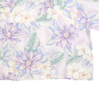 JACLYN SMITH Womens Purple Printed Top Short Sleeve Round Neck XL Rayon Summer