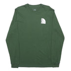 THE NORTH FACE Mens Green Long Sleeve Crew Neck Logo Print T-Shirt M