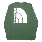 THE NORTH FACE Mens Green Long Sleeve Crew Neck Logo Print T-Shirt M