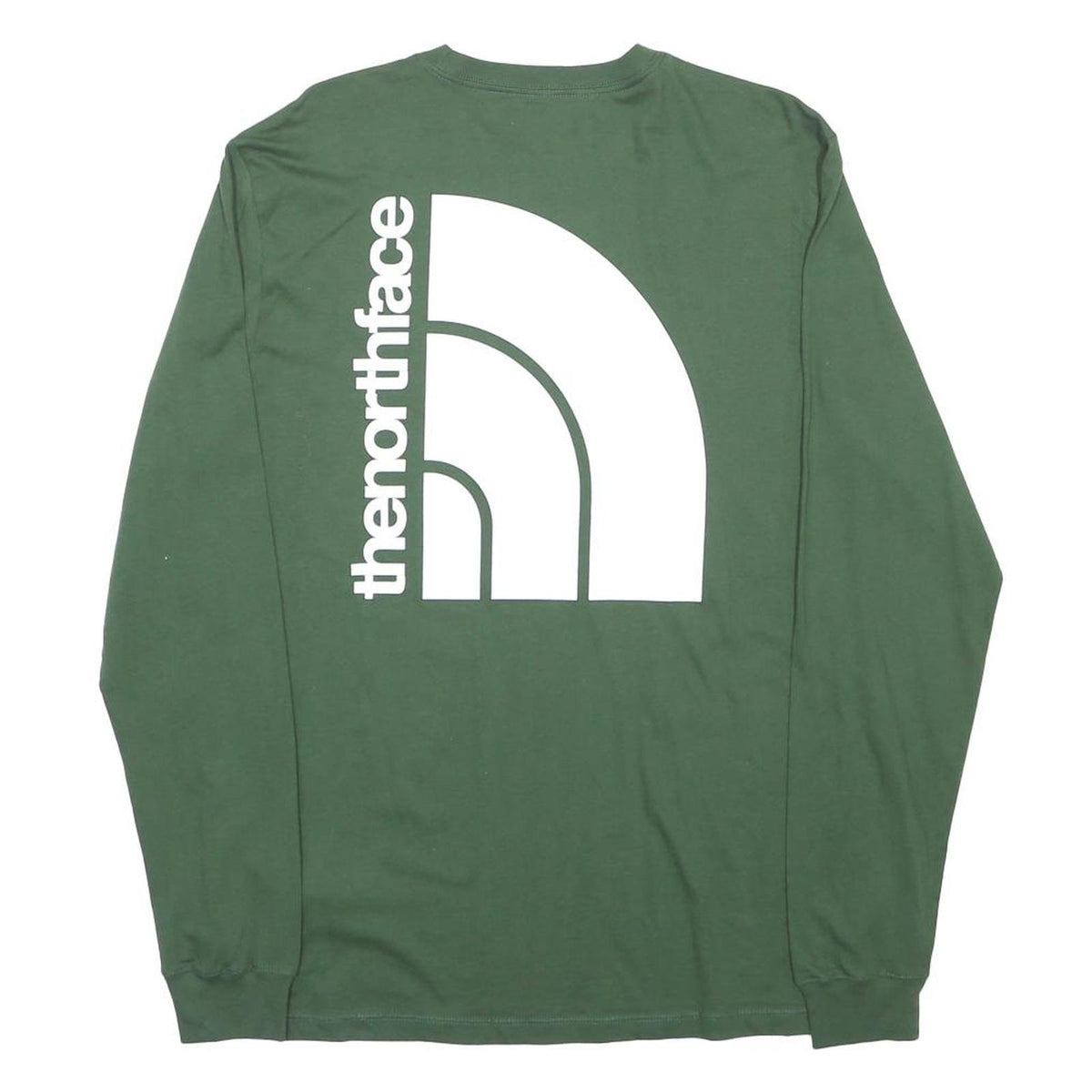 THE NORTH FACE Mens Green Long Sleeve Crew Neck Logo Print T-Shirt M