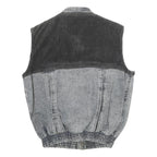 GUESS Mens Grey Black Denim Button Jacket XS Cotton Casual Vest Style