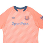 UMBRO Mens Coral & Navy Everton Kean 27 Sports Top Short Sleeve V-Neck 2XL