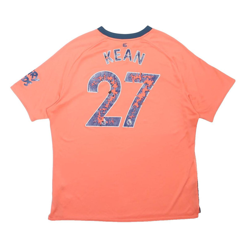UMBRO Mens Coral & Navy Everton Kean 27 Sports Top Short Sleeve V-Neck 2XL