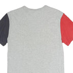 CHAMPION Mens Grey & Red & Navy Modern T-Shirt S Short Sleeve Crew Neck Cotton