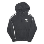 ADIDAS Womens Black Hoodie UK 6 Cotton Blend Casual Sports Sweatshirt