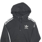 ADIDAS Womens Black Hoodie UK 6 Cotton Blend Casual Sports Sweatshirt