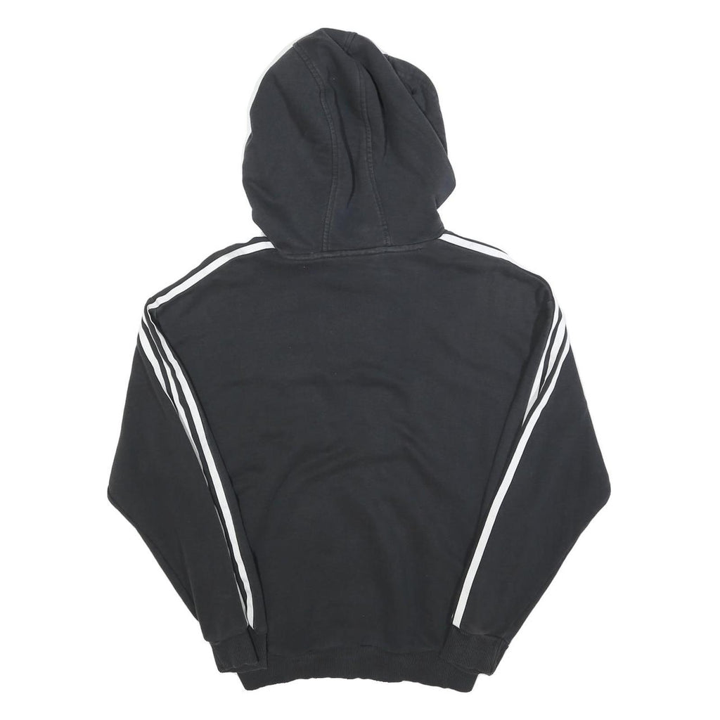 ADIDAS Womens Black Hoodie UK 6 Cotton Blend Casual Sports Sweatshirt
